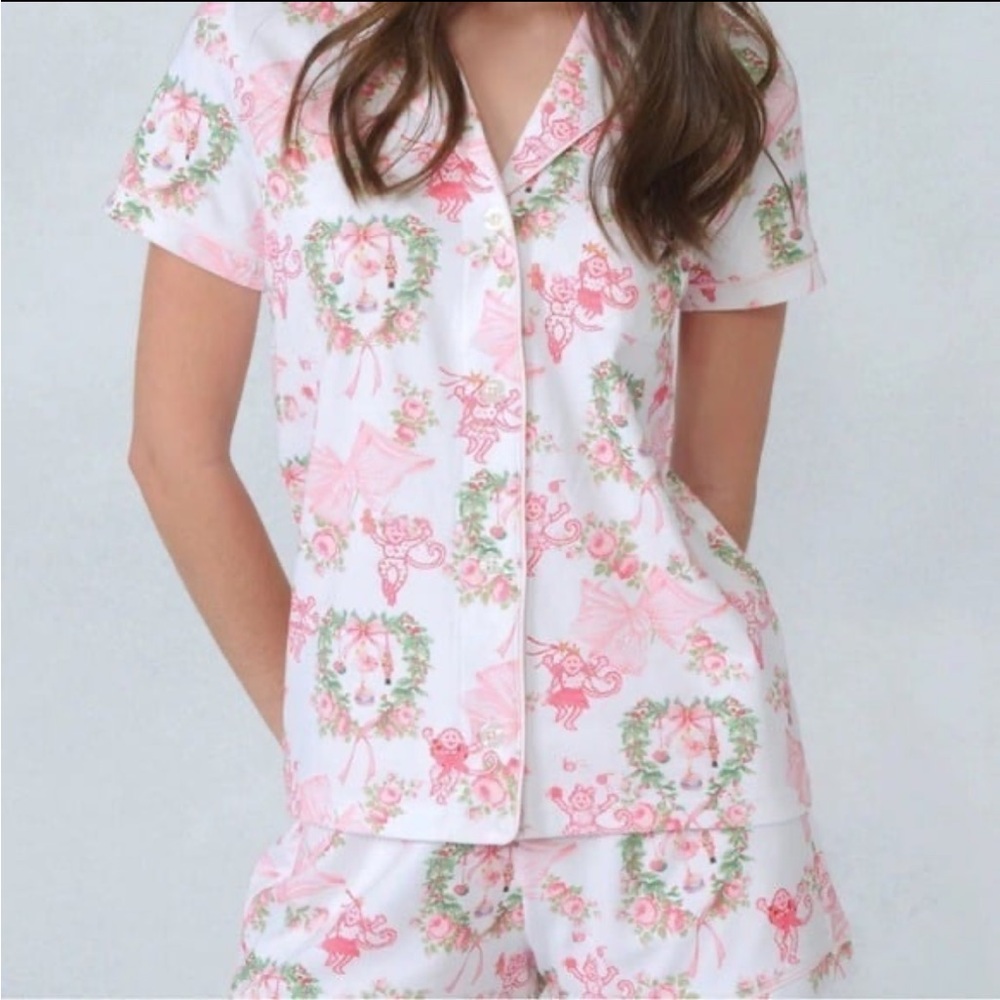 Roller Rabbit x LoveShackFancy Merry Monkey Beaux Polo Pajamas